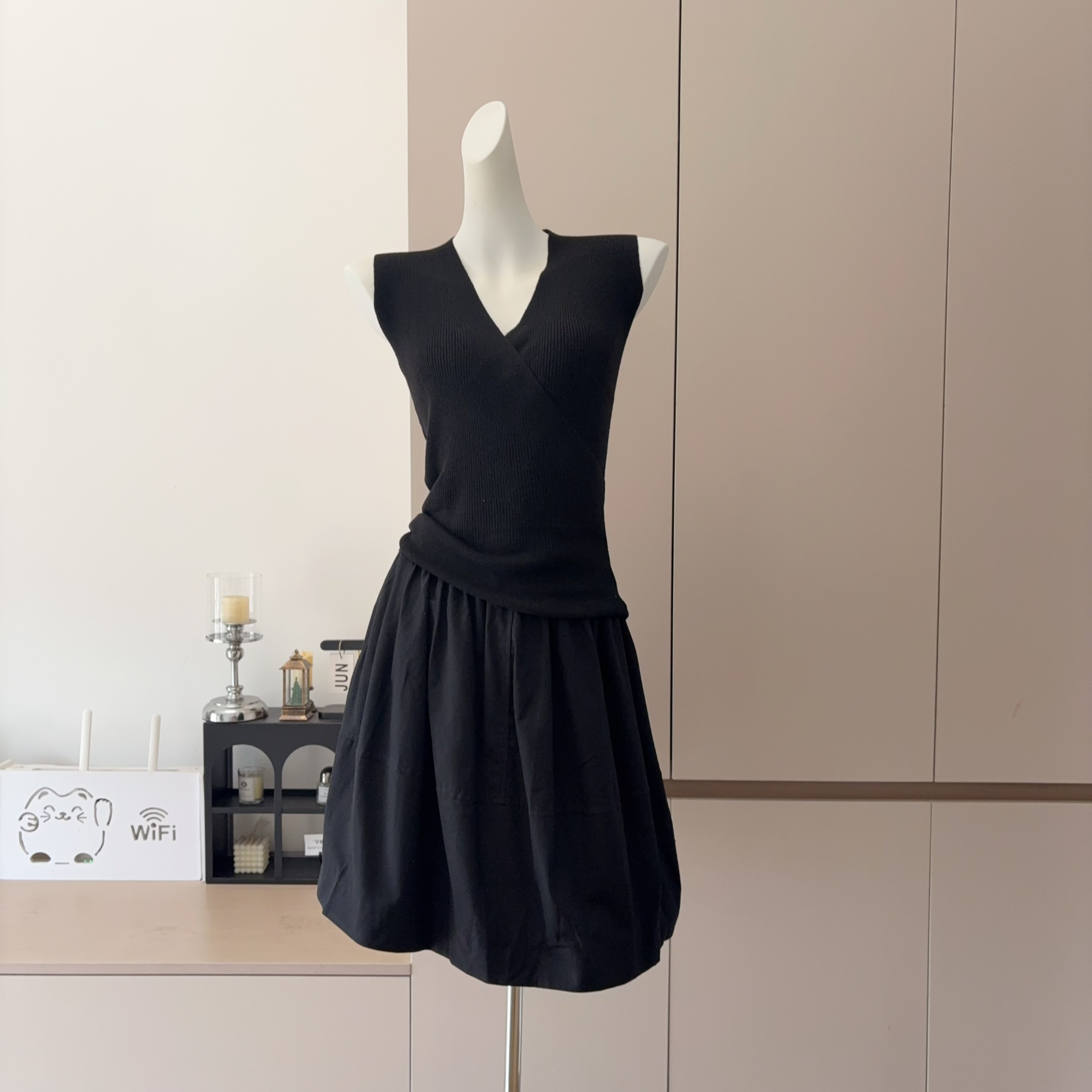 Miu Style 3D Bubble Skirt and Top Set Slimming Two Piece for Girls - Image 2