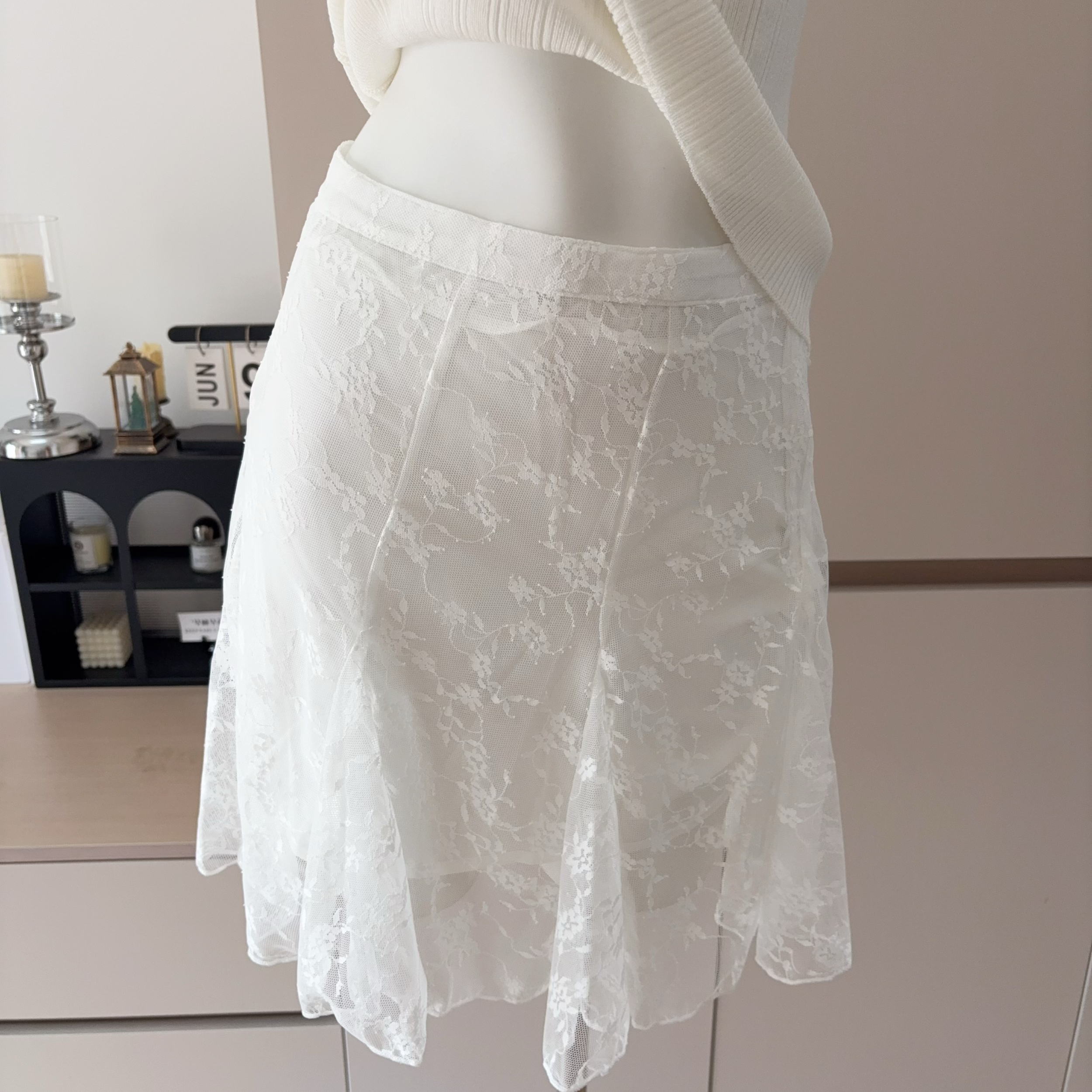 Korean Floral Pleated High Waist A-Line Mini Skirt Set for Women Summer - Image 4