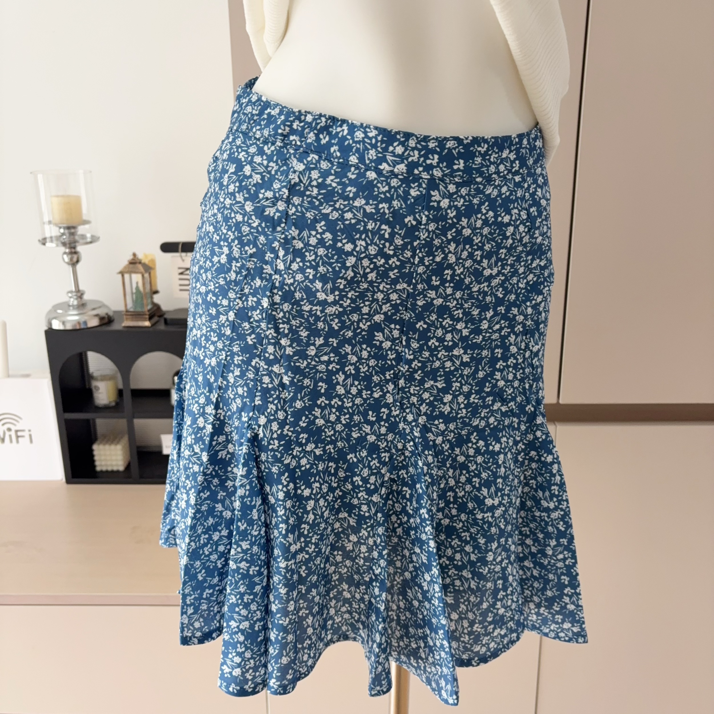 Korean Floral Pleated High Waist A-Line Mini Skirt Set for Women Summer - Image 5