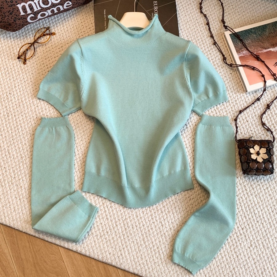 Lazy Style High Neck Slim Fit Knit Sweater Women 2026 Fall Winter New Sexy Versatile Slimming Top - Image 5