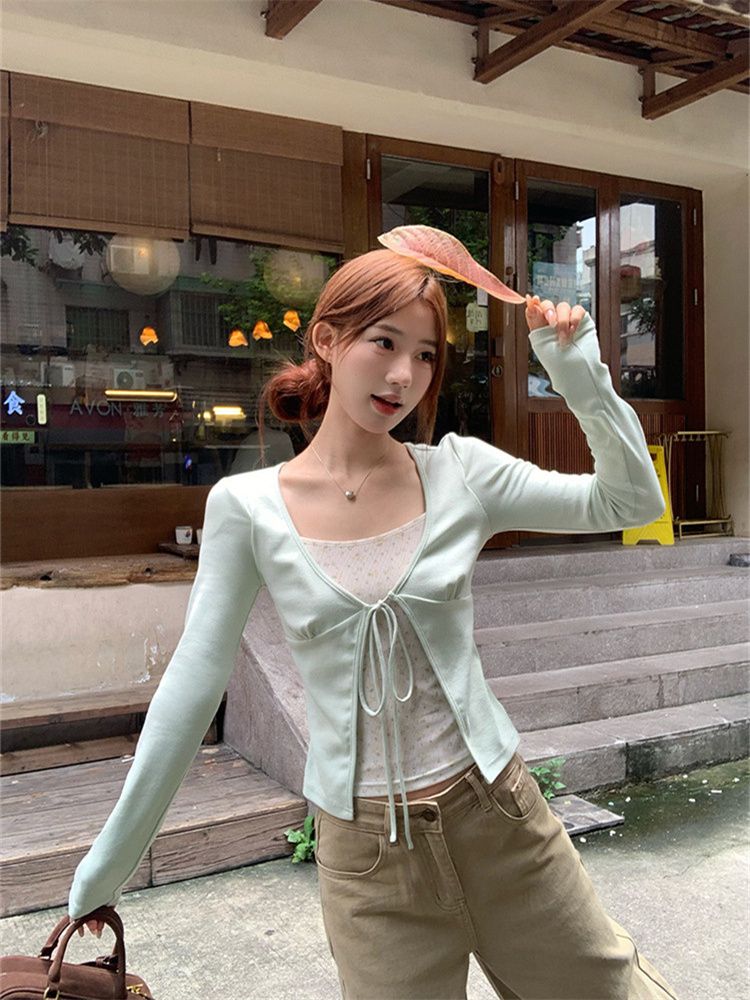 Women's Floral Print Long Sleeve T-Shirt Slim Fit Casual Top - Image 3